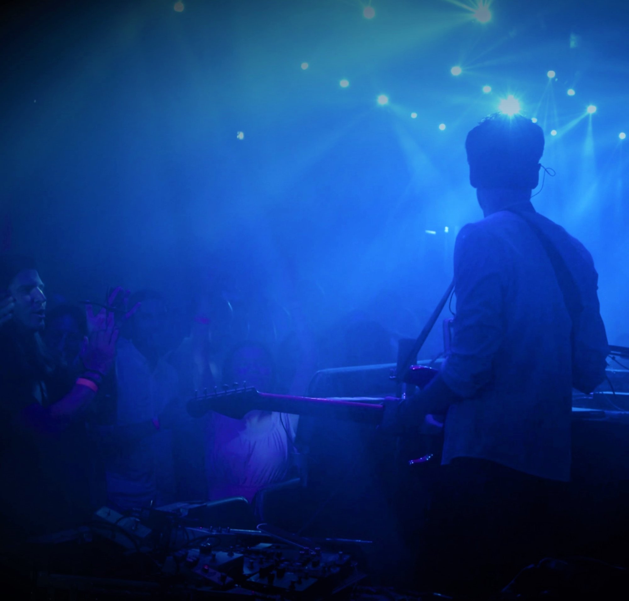 Live performance blue haze